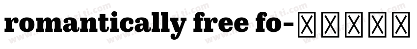romantically free fo字体转换